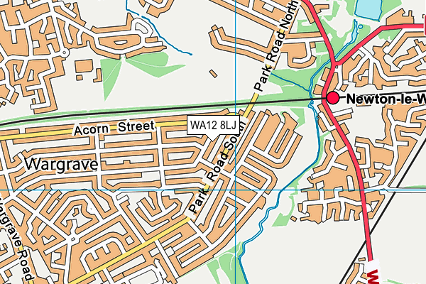 WA12 8LJ map - OS VectorMap District (Ordnance Survey)