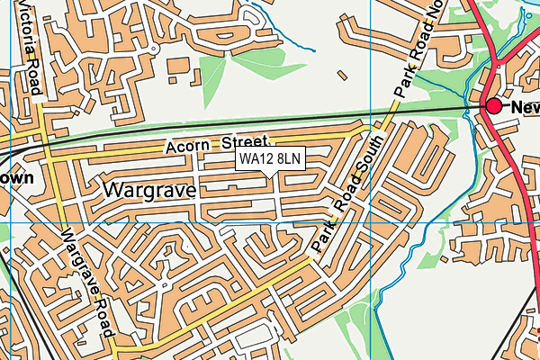 WA12 8LN map - OS VectorMap District (Ordnance Survey)