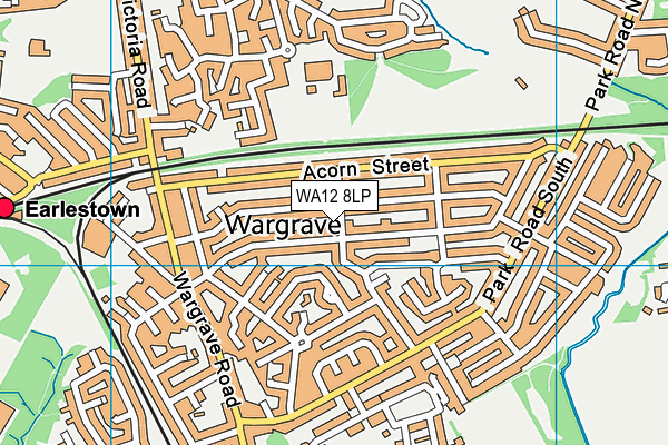WA12 8LP map - OS VectorMap District (Ordnance Survey)