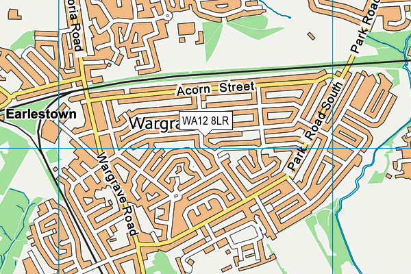 WA12 8LR map - OS VectorMap District (Ordnance Survey)