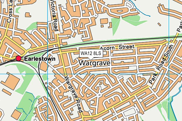 WA12 8LS map - OS VectorMap District (Ordnance Survey)