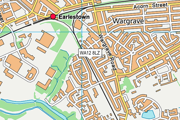 WA12 8LZ map - OS VectorMap District (Ordnance Survey)
