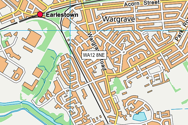 WA12 8NE map - OS VectorMap District (Ordnance Survey)