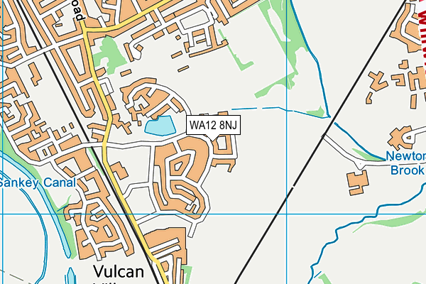WA12 8NJ map - OS VectorMap District (Ordnance Survey)