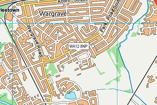 WA12 8NP map - OS VectorMap District (Ordnance Survey)