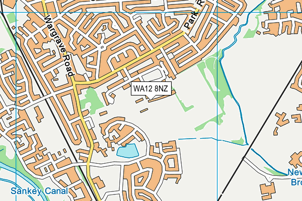 WA12 8NZ map - OS VectorMap District (Ordnance Survey)