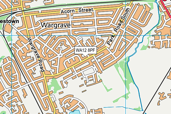 WA12 8PF map - OS VectorMap District (Ordnance Survey)
