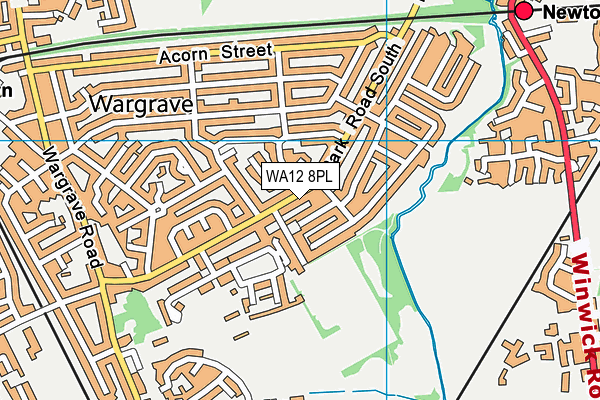 WA12 8PL map - OS VectorMap District (Ordnance Survey)