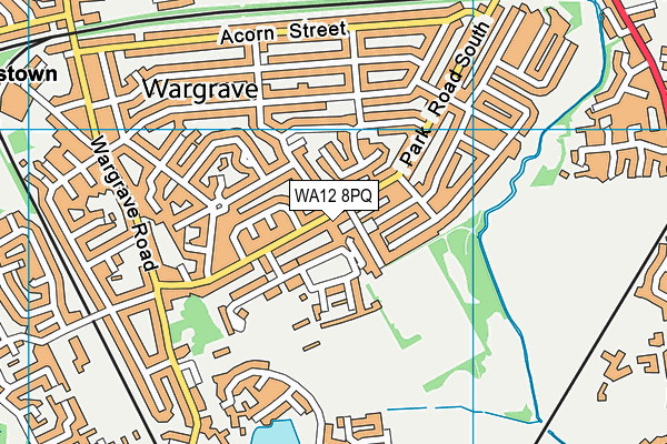 WA12 8PQ map - OS VectorMap District (Ordnance Survey)