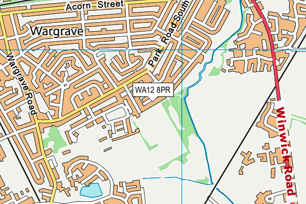 WA12 8PR map - OS VectorMap District (Ordnance Survey)