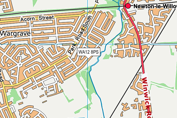 WA12 8PS map - OS VectorMap District (Ordnance Survey)