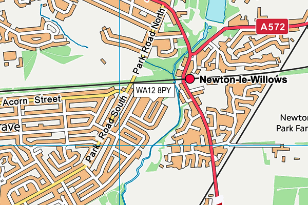 WA12 8PY map - OS VectorMap District (Ordnance Survey)