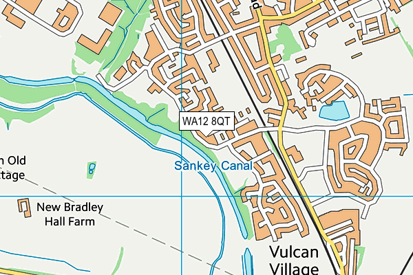 WA12 8QT map - OS VectorMap District (Ordnance Survey)