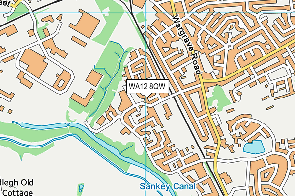 WA12 8QW map - OS VectorMap District (Ordnance Survey)