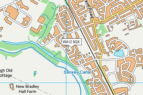 WA12 8QX map - OS VectorMap District (Ordnance Survey)