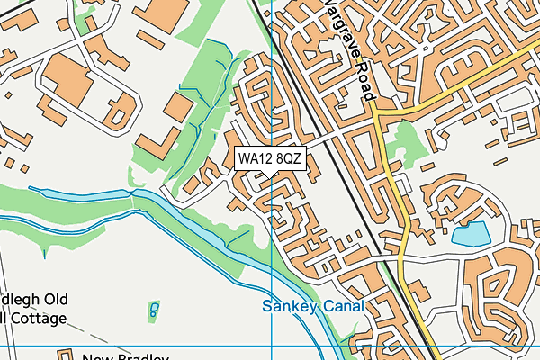 WA12 8QZ map - OS VectorMap District (Ordnance Survey)