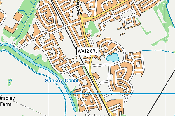 WA12 8RJ map - OS VectorMap District (Ordnance Survey)