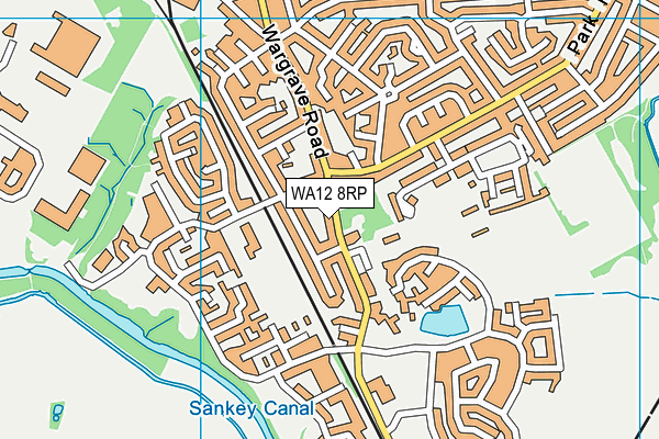 WA12 8RP map - OS VectorMap District (Ordnance Survey)