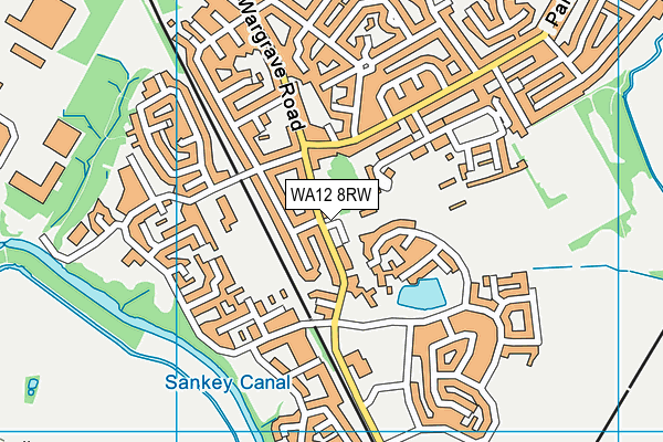 WA12 8RW map - OS VectorMap District (Ordnance Survey)
