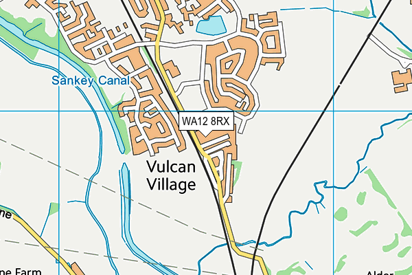 WA12 8RX map - OS VectorMap District (Ordnance Survey)