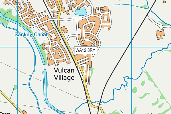 WA12 8RY map - OS VectorMap District (Ordnance Survey)