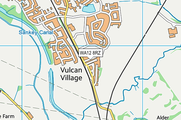 WA12 8RZ map - OS VectorMap District (Ordnance Survey)