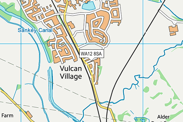 WA12 8SA map - OS VectorMap District (Ordnance Survey)