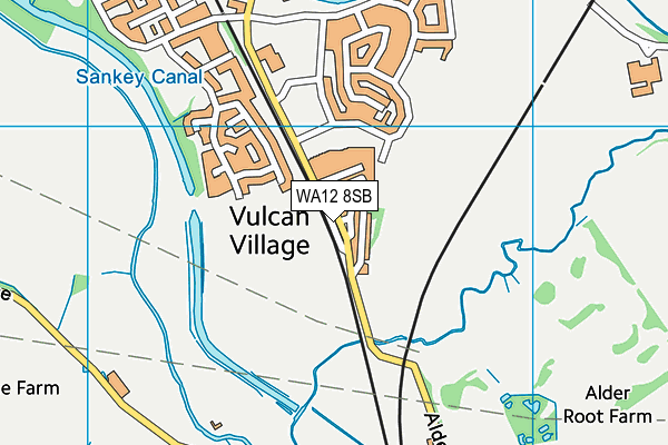 WA12 8SB map - OS VectorMap District (Ordnance Survey)