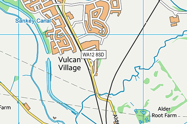 WA12 8SD map - OS VectorMap District (Ordnance Survey)