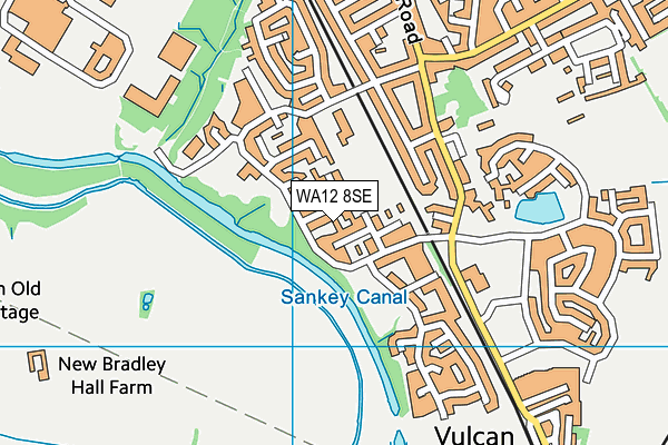WA12 8SE map - OS VectorMap District (Ordnance Survey)