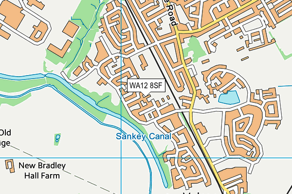 WA12 8SF map - OS VectorMap District (Ordnance Survey)