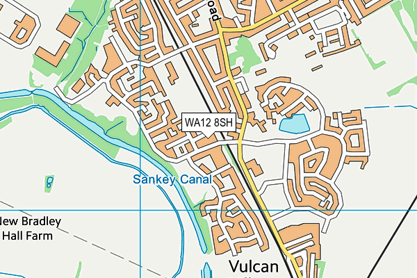 WA12 8SH map - OS VectorMap District (Ordnance Survey)