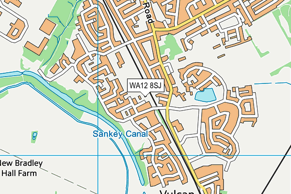 WA12 8SJ map - OS VectorMap District (Ordnance Survey)