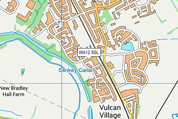 WA12 8SL map - OS VectorMap District (Ordnance Survey)