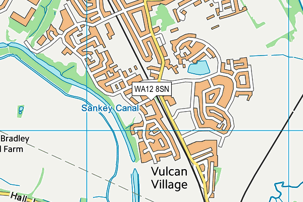 WA12 8SN map - OS VectorMap District (Ordnance Survey)