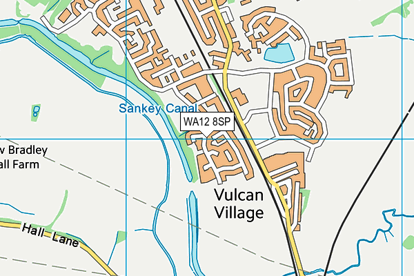 WA12 8SP map - OS VectorMap District (Ordnance Survey)