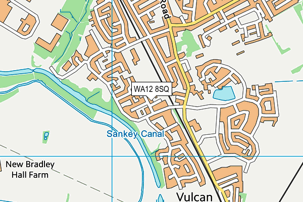 WA12 8SQ map - OS VectorMap District (Ordnance Survey)
