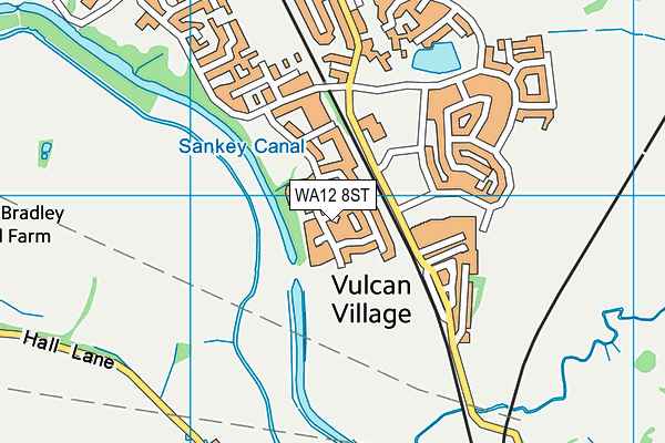 WA12 8ST map - OS VectorMap District (Ordnance Survey)