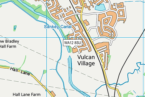 WA12 8SU map - OS VectorMap District (Ordnance Survey)