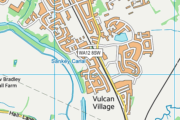 WA12 8SW map - OS VectorMap District (Ordnance Survey)