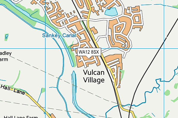 WA12 8SX map - OS VectorMap District (Ordnance Survey)