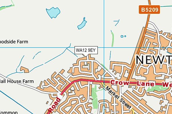 WA12 9EY map - OS VectorMap District (Ordnance Survey)
