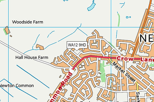 WA12 9HD map - OS VectorMap District (Ordnance Survey)