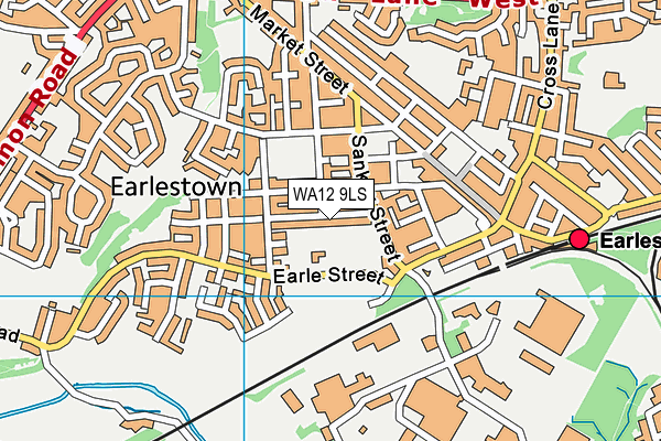 WA12 9LS map - OS VectorMap District (Ordnance Survey)