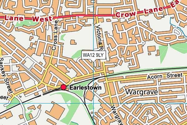 WA12 9LY map - OS VectorMap District (Ordnance Survey)