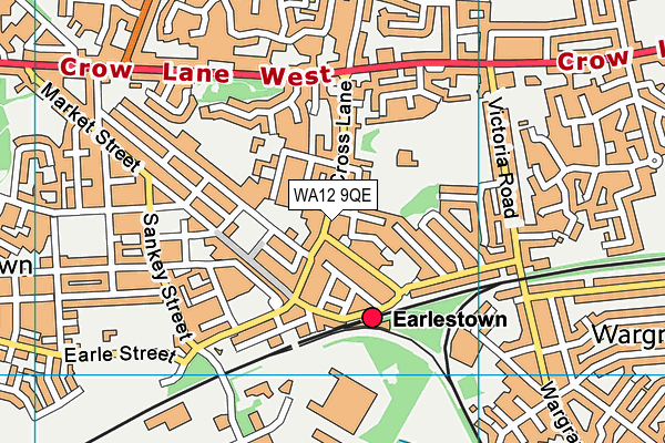 WA12 9QE map - OS VectorMap District (Ordnance Survey)