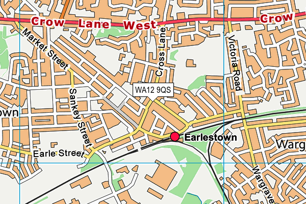 WA12 9QS map - OS VectorMap District (Ordnance Survey)
