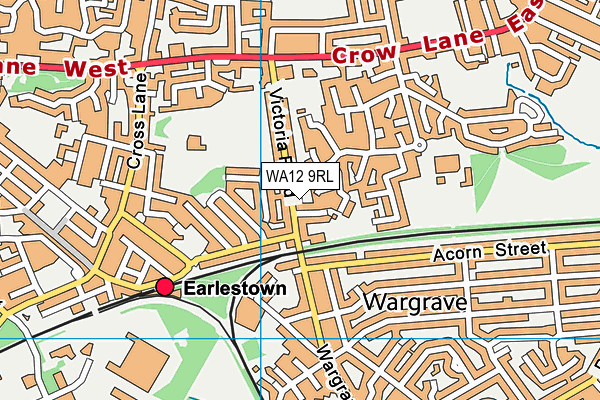 WA12 9RL map - OS VectorMap District (Ordnance Survey)