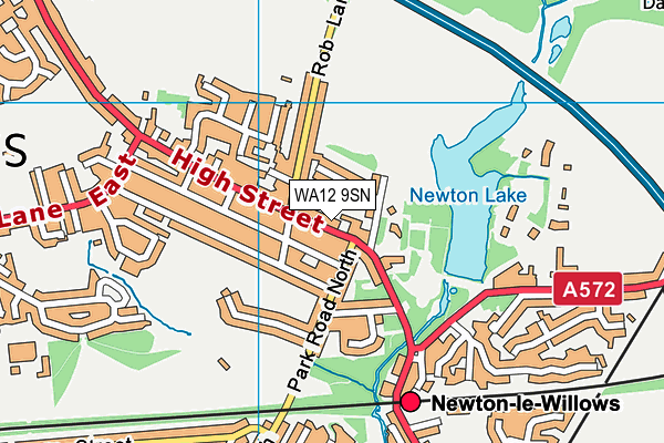 Map of THE WILLOWS (NEWTON-LE-WILLOWS) MANAGEMENT COMPANY LIMITED at district scale