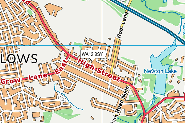 WA12 9SY map - OS VectorMap District (Ordnance Survey)